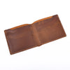 Bi-Fold Slim Leather Wallet- Light Brown