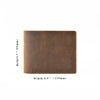 Bi-Fold Slim Leather Wallet- Light Brown