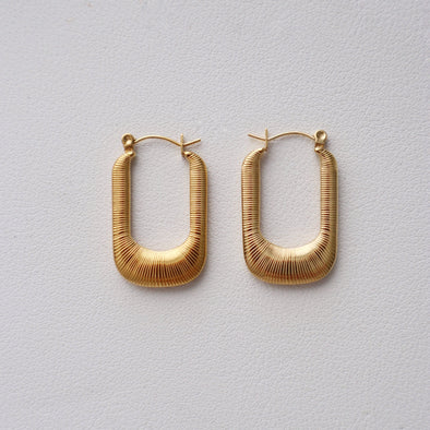 Luna Textured Hoops