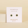 Sun Stud Earrings- Malachite