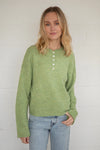 Piper Henley Sweater- Matcha