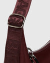 Baggu Medium Recycled Leather Crescent Bag- Maogany