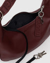 Baggu Medium Recycled Leather Crescent Bag- Maogany