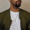 Men's Sterling & Bronze Cross Necklace