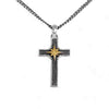 Men's Sterling & Bronze Cross Necklace