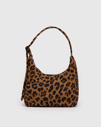 Baggu Mini Nylon Shoulder Bag- Leopard