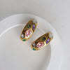 Mosaic Gem Hoops
