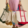 Large Canvas Tote Shoulder Bag- Sand