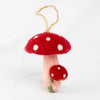 Felted Wool Mushroom Ornament