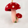 Felted Wool Mushroom Ornament