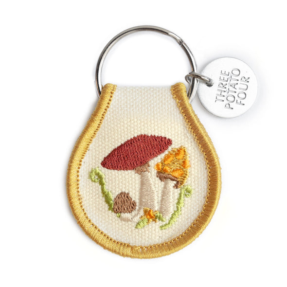 Patch Embroidered Key Chain- Mushroom Field