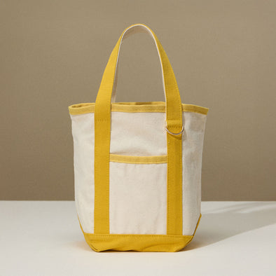 Small Canvas Tote Handbag- Mustard