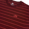 Nike Striped Tee- Maroon/Orange