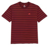 Nike Striped Tee- Maroon/Orange