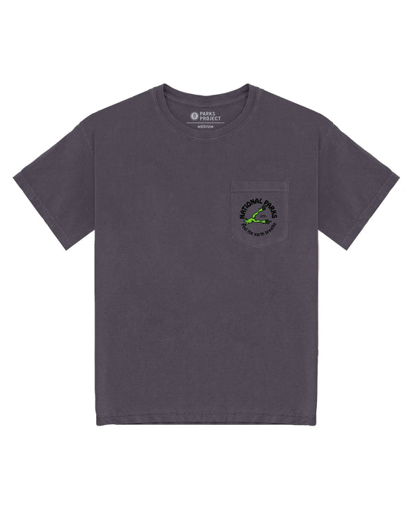 National Parks Fungi Pocket Tee- Graphite