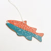 Fish Ornament- Orange/Teal
