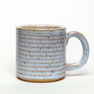 Periwinkle Stripe Hand-Thrown Ceramic 12-14 oz Mug