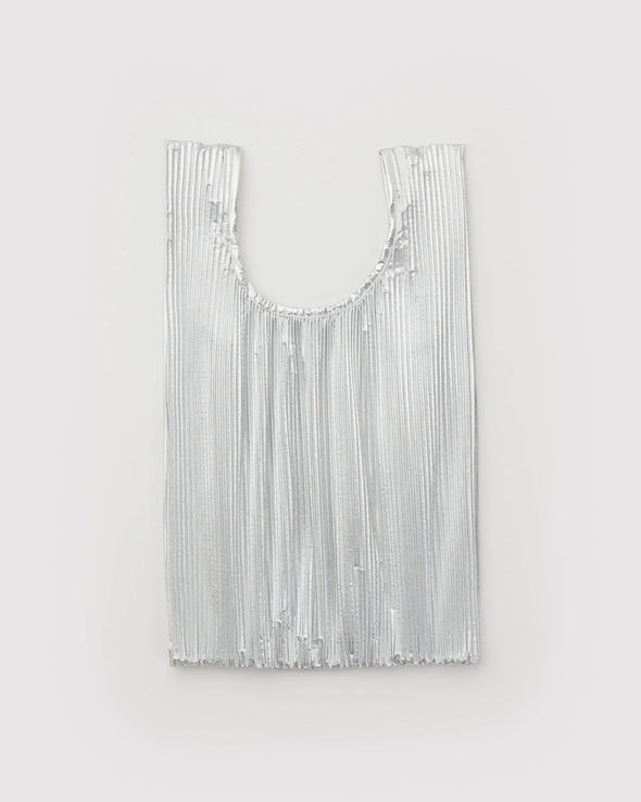 Pleated Baggu- Chrome Metallic