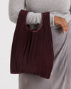 Pleated Baggu- Mahogany