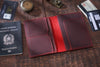 Leather Passport Cover- Red