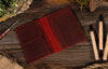 Leather Passport Cover- Red