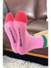 Le Bon Color Block Girlfriend Socks- Rose Green