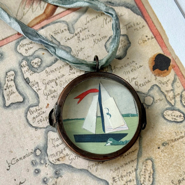 Sail No.8 Art Locket Ornament