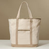 Large Canvas Tote Shoulder Bag- Sand