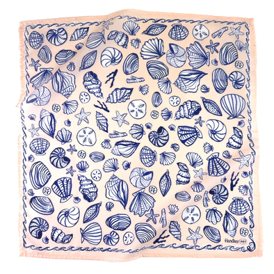 No. 141 Seashore Bandana- Pink/Blue/White