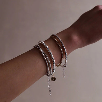 Silver Filled Beaded Bracelet 5mm