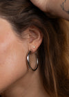 Everyday Silver Hoop Earrings- Large