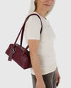 Baggu Small Recycled Leather Bowler Bag- Mahogany