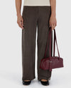Baggu Small Recycled Leather Bowler Bag- Mahogany