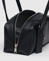 Baggu Small Recycled Leather Bowler Bag- Black