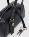 Baggu Small Recycled Leather Bowler Bag- Black
