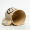 Big Smile Hand-Thrown Ceramic 14 oz Mug- Beige