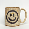 Big Smile Hand-Thrown Ceramic 14 oz Mug- Beige