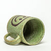 Big Smile Hand-Thrown Ceramic 14 oz Mug- Green