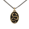 Men's Sterling & Bronze Snake Necklace