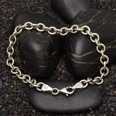 Sterling Silver Hollow Links Bracelet