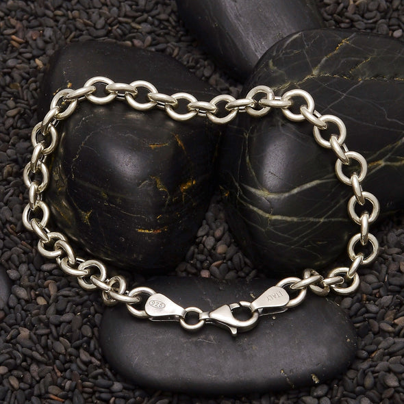 Sterling Silver Hollow Links Bracelet