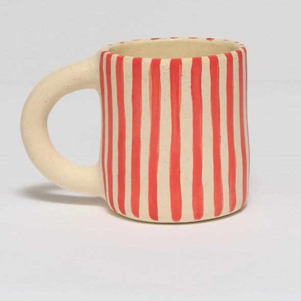 Striped Mug- Red