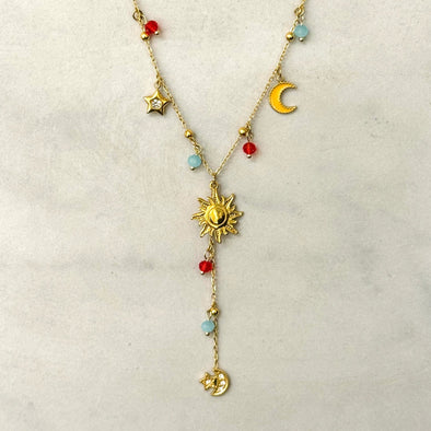 Colorful Samos Lariat Necklace