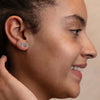 Raised Sun & Moon Stud Earrings- Bronze