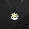 Sterling Silver Sun & Wave Necklace