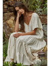 Down South Tiered Maxi Dress- Cream