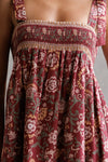 Tupelo Smocked Midi Dress- Wine