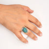 Sterling Silver Turquoise Galaxy Ring