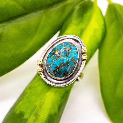 Sterling Silver Turquoise Galaxy Ring