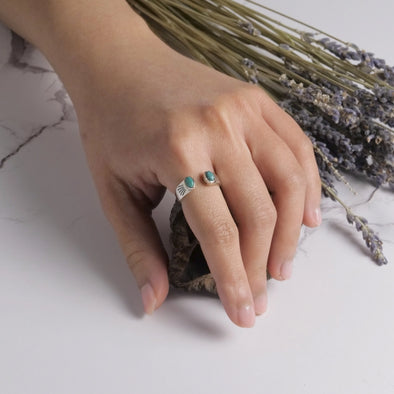 Sterling Silver Turquoise Ray Ring